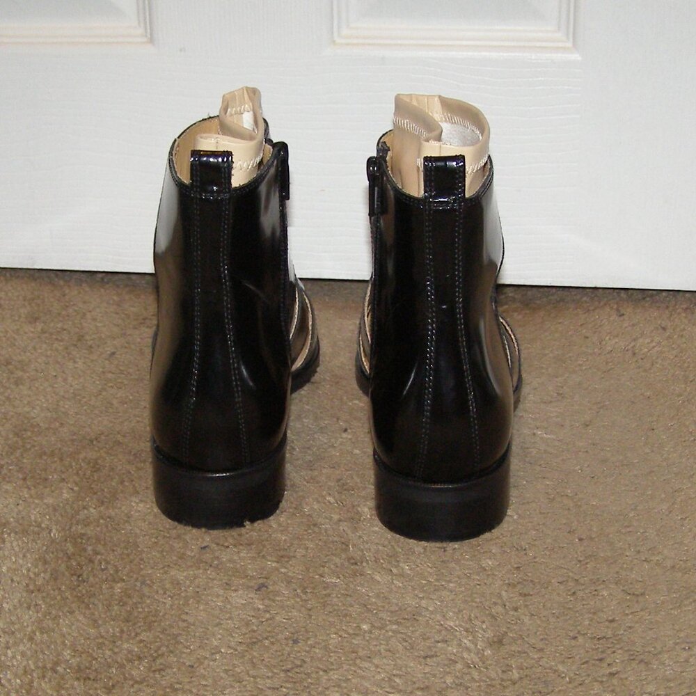RARE MM6 Maison Martin Margiela Black and Beige Leather Cage Ankle Boots - Picture 7 of 13